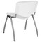 Emma and Oliver Home and Office Plastic Stack Chair with Perforated Back - Guest Chair